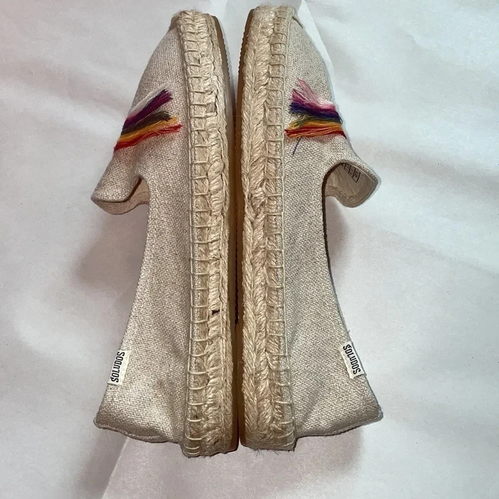 Soludos rainbow pride flag espadrille loafer flats